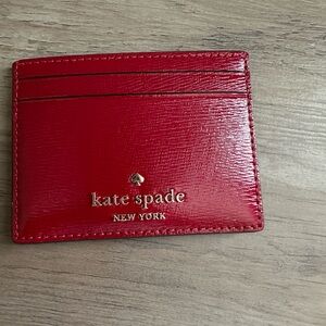 New with tags! Kate Spade Madison Cherry Red Leather Card Holder!